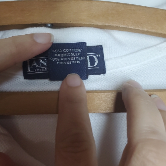 Land's End White Men's Polo. Size XL - Picture 5 of 5